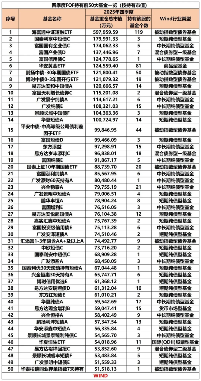 专业买手”公募FOF最新重仓基金曝光中国基金报