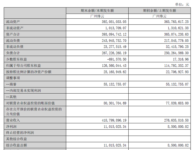 2025年半年报福能东方披露的广州烽云信息科技有限公司财务信息.png